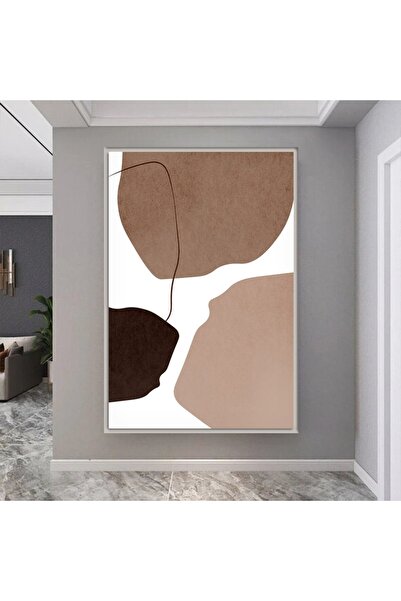 4gdran لوحة قماشية بتصميم الفن البوهيمي مع برواز فضي مجوف