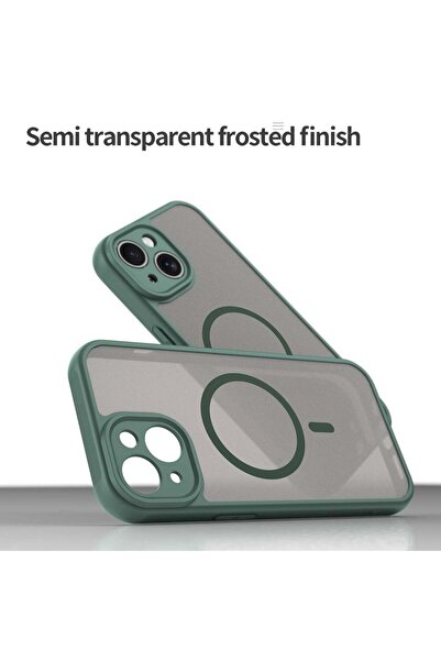 SKYDDAR INNOVATION Θήκη για iPhone 15 Plus, HaloFrost MagSafe II, Αντικραδασμική, σετ με αυτοκόλλητο, Πράσινη