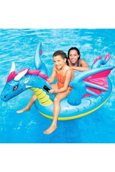 Blusmart Inflatable Pool Toy for Kids, Dragon Ride-On, 201 x 191 cm