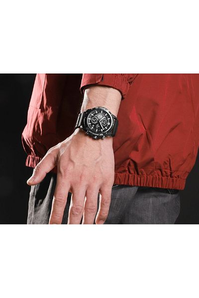 Naviforce Men's Luxury Chronograph Watch – Analog-Digital, Luminous Hands, Water Resistant, Silicone Strap