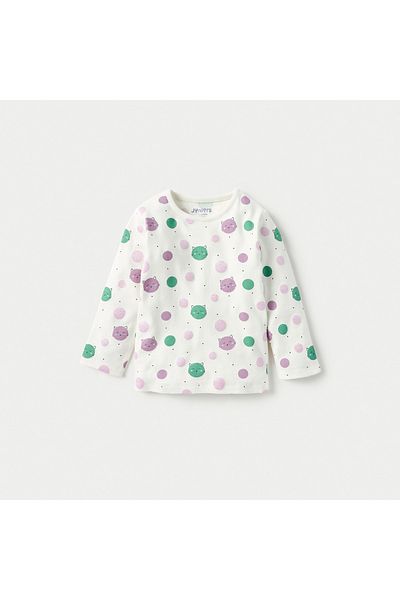 Juniors All-Over Cat Print T-shirt and Pyjama Set