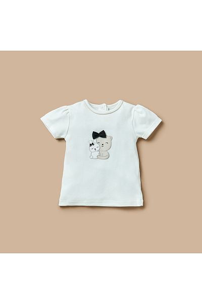 Juniors Applique T-shirt and Ruffle Detail Pyjama Set
