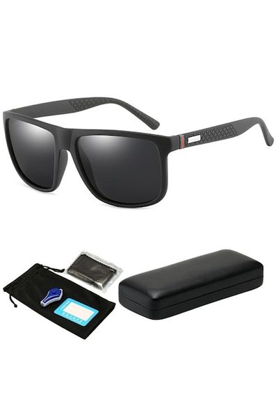 Hipolar Polarized Sunglasses Class 3, UV 400 Protection, HD Lens, OPRA, Anti-shock Case and UV Test, Black