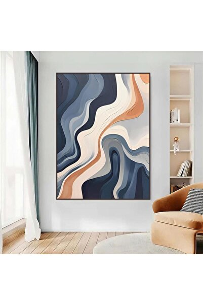 Marktna لوحة قماشية بتصميم حيوان مع برواز بني مجوف