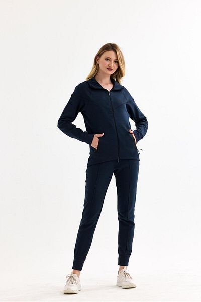 2AS Women Tech Fleece Dark Blue Tracksuit Set