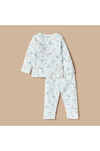 Juniors All-Over Bunny Print T-shirt and Pyjama Set