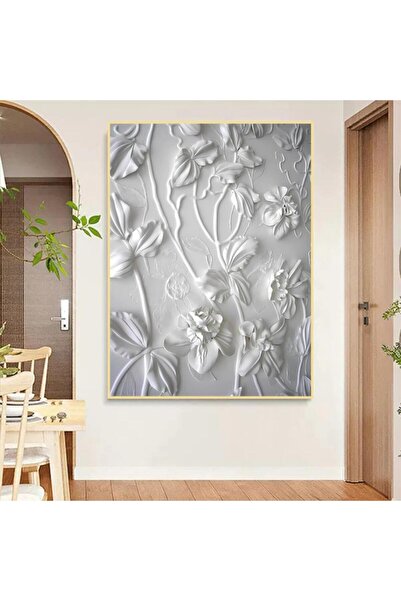 SND لوحة جداربة قماشية مطبوعة بتصميم اللوحة الجبسية مع برواز ذهبي مجوف