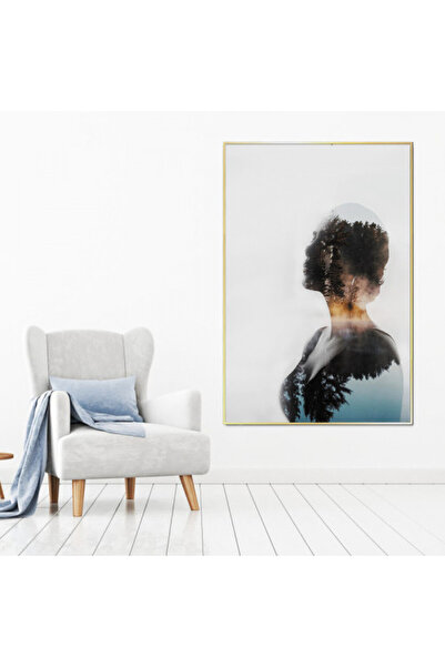 Marktna لوحة قماشية بتصميم مودرن مع برواز شامبين مجوف