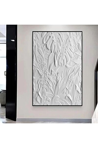 SND لوحة جداربة قماشية مطبوعة بتصميم اللوحة الجبسية مع برواز أسود مجوف