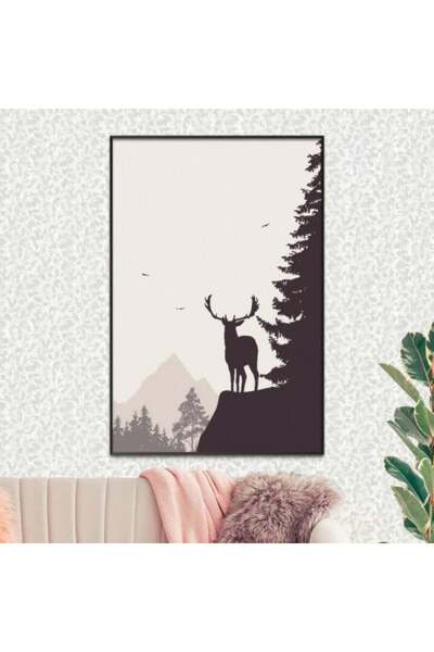 4gdran لوحة قماشية بتصميم مودرن مع برواز فضي مجوف