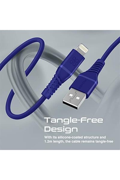 Promate USB-A to Lightning Cable, High Tensile 2.4A Super-Fast USB-A to Lightning Charger with 480 M