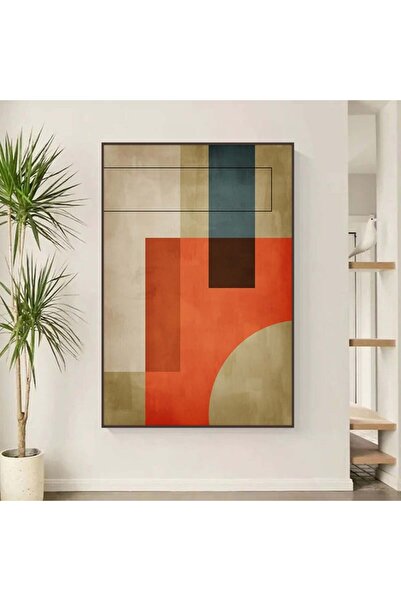 Marktna لوحة قماشية بتصميم الفن التشكيلي مع برواز شامبين مجوف