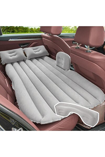 Generic Car Travel Inflatable Mattress Air Bed - Foldable Car Air Bed Cushion with Auto Pump and Two Pillows