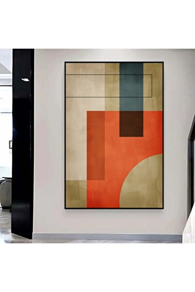 SND لوحة قماشية بتصميم الفن التشكيلي مع برواز أسود مجوف