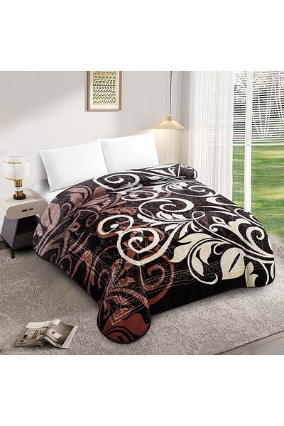 FIONNA.RO Thick Double Blanket Royal - Imperial Embroidery Pattern