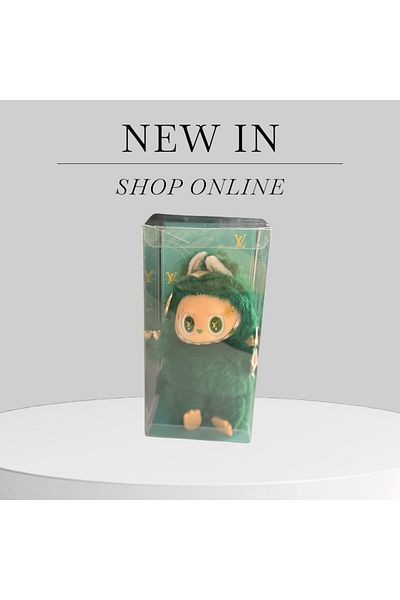 NO BRAND Labubu "The Monsters" Figurine – Green LV Edition in Transparent Box