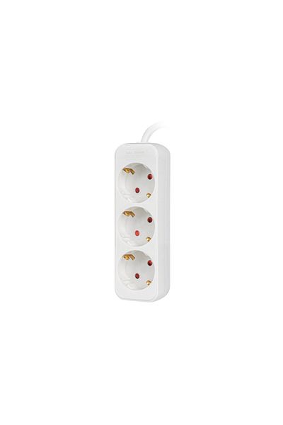 Lanberg Extension cord 3 Schuko sockets, Lanberg 42024, cable length 1.5m, quality copper cable, white