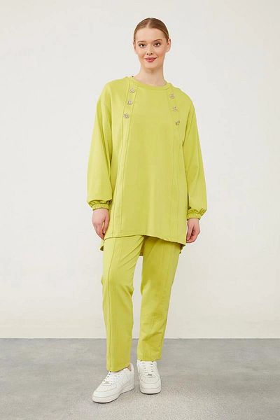 Levidor Crew Neck Asymmetric Cut Sports Suit