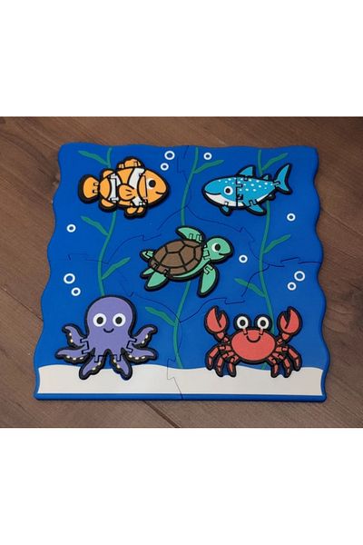 Minikbahcem Flexible Cute Ocean Creatures Matching Puzzle
