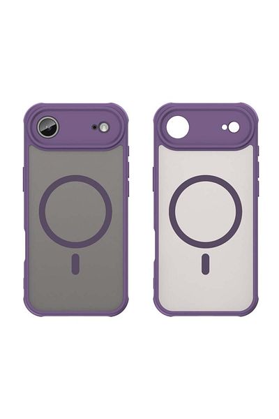 SKYDDAR INNOVATION Husă pentru iPhone 17 Air, HaloFrost MagSafe II, rezistentă la șocuri, set cu autocolant, violet