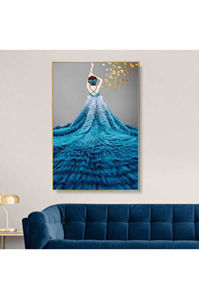 Marktna لوحة قماشية بتصميم مودرن مع برواز شامبين مجوف