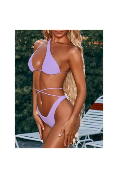FITINT Women's High-Waisted Swimsuit Purple – FITINT 298