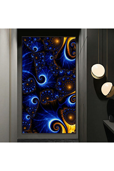 SND لوحة قماشية بتصميم مودرن مع برواز بني مجوف