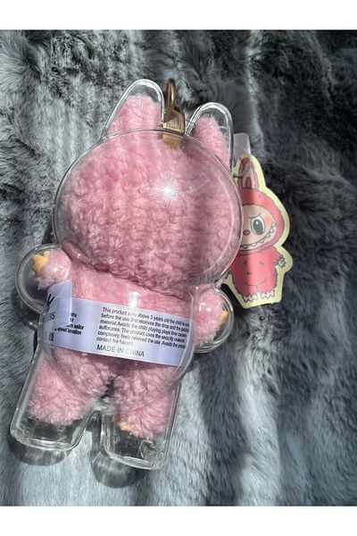 ZephiaStore Pink Labubu Toy Accessory with Transparent Protection