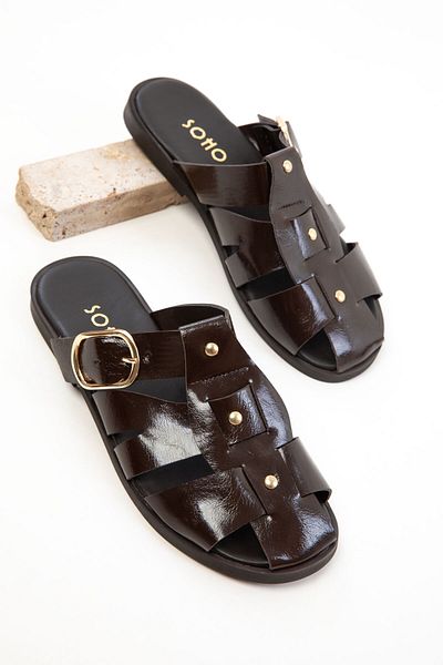 SOHO Brown Women's Slippers 20747