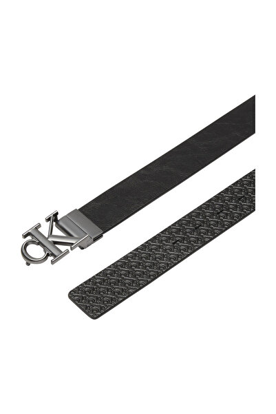 Calvin Klein MONOGRAM PLAQUE BUCKLE 35MM ADJ/