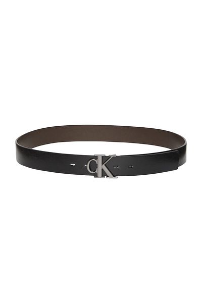 Calvin Klein MONOGRAM PLAQUE BUCKLE 35MM ADJ/
