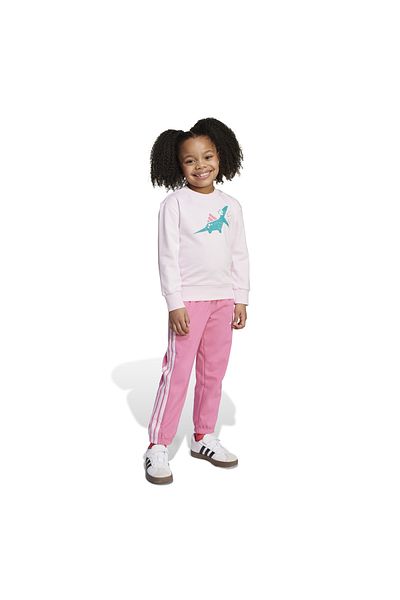 adidas Seasonal Essentials Adiraptor Fleece Jogger Tracksuit Set Small Child