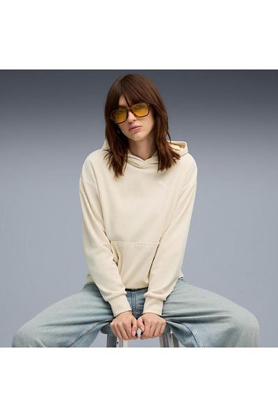 Puma ESSENTIALS ELEVATED Velour Hoodie Hanorac pentru femei