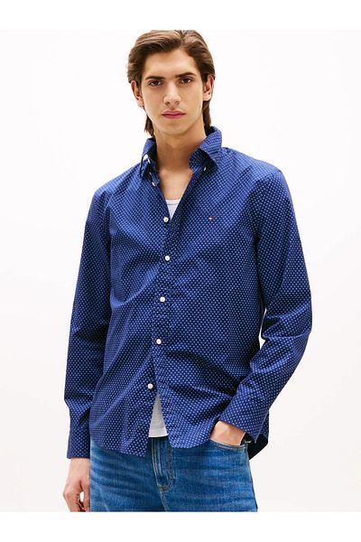 Tommy Hilfiger FLEX POPLIN FAKE SOLID RF SHIRT
