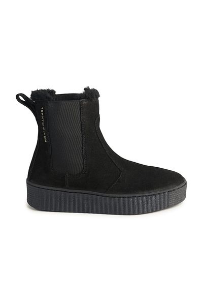 Tommy Hilfiger Tommy Hilfiger Black Booties Womens Shoes