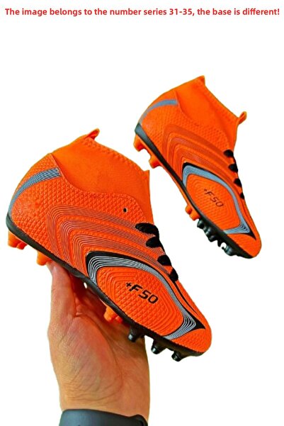 Walked Boys' High Top Socks Astroturf Football Cleats Soccer Sports Shoes