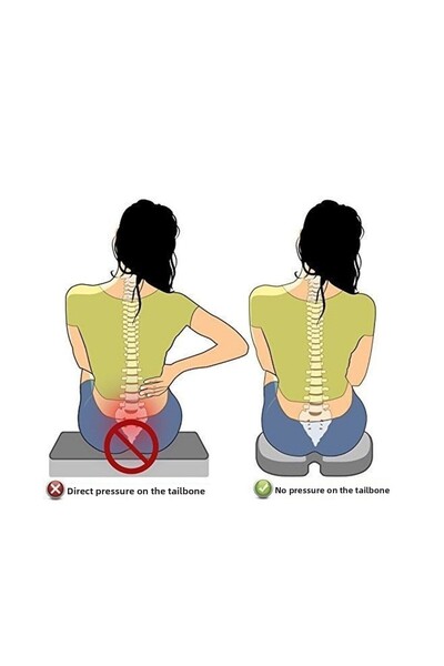 h.t sağlık Coccyx Queuing Rod Coxix Cushion Seat Cushion Orthopedic U Seat Home Office Auto Sitting Cushion