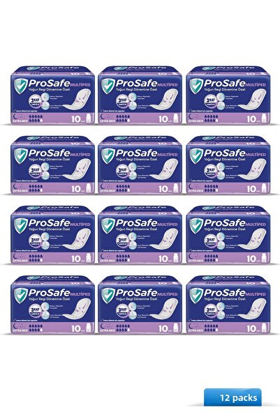 PROSAFE Multiped Maternity & Bladder Pad Intense Large Size 10 Pieces X 12 Pieces