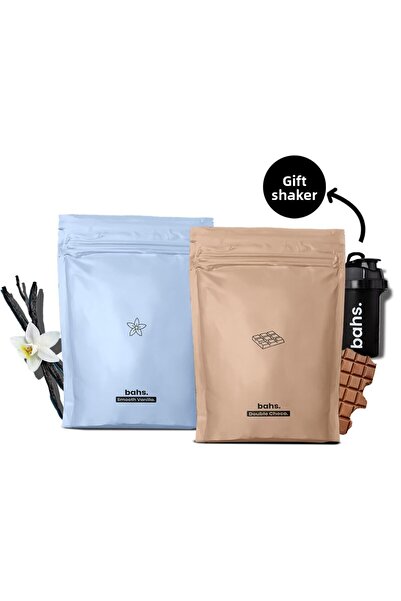 bahs. High Protein Food Powder - 1 Double Choco and Smooth Vanilla Flavor, 1 ...