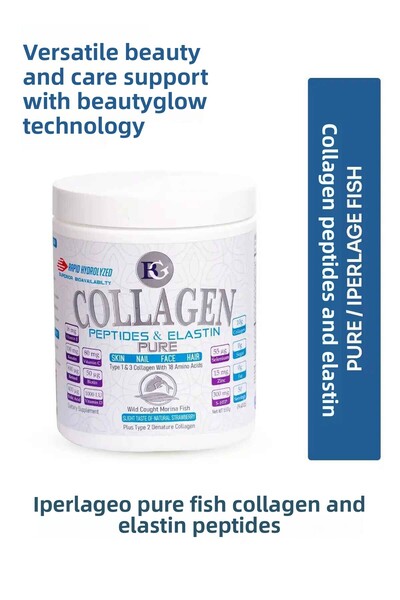 BEAUTYGLOW ببتيدات الكولاجين والإيلاستين - فيتامينات كيراتين إيبرلاج النقية 5...