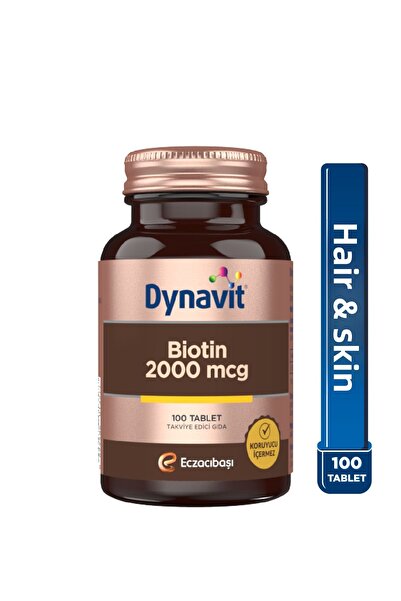 Dynavit Biotin 2000 Mcg 100 Tablets - Hair & Skin