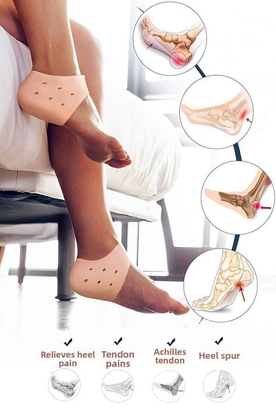 başarı ortopedi 2Pcs Silicone Heel Spur Protector Insoles Anti-Pain