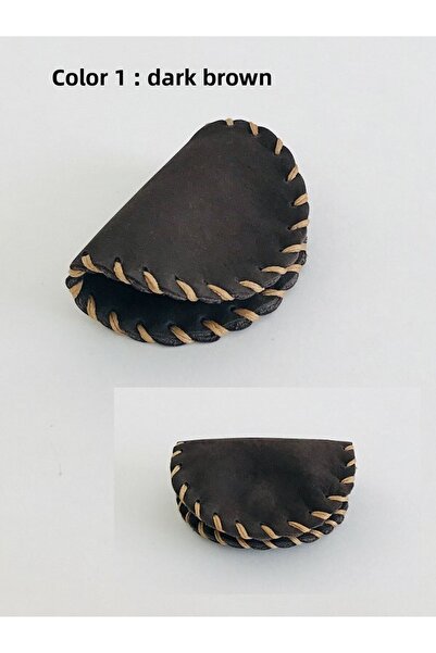 Bonvii Int محفظة عملات معدنية من الجلد الطبيعي