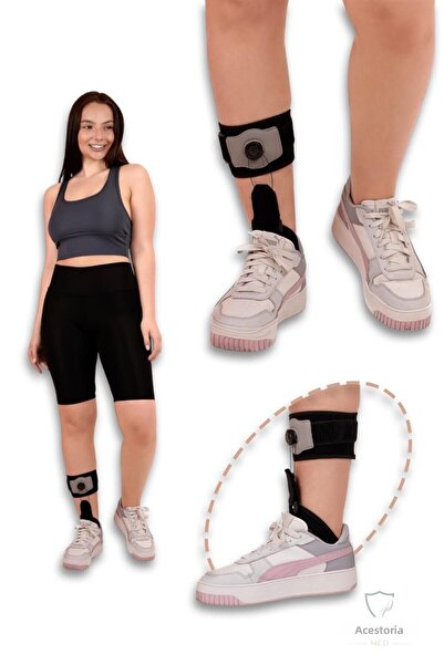 Akestoria Med ضمادة قدم دورسي المرنة القابلة للتعديل تتكون من قطعتين يمكن است...