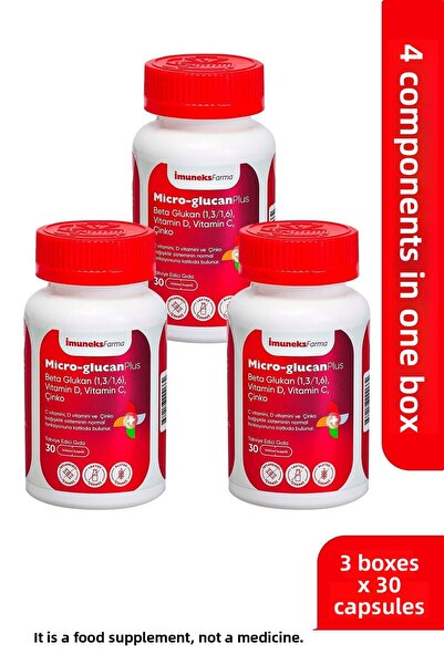 Imuneks Farma Micro-Glucan Plus Beta Glucan (1,3/1,6) مكمل غذائي يحتوي على في...