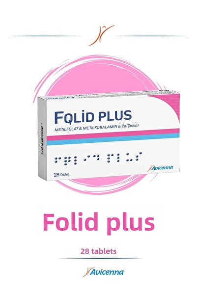 Avicenna Fqlid Plus - 28 Tablets Food Supplement with Metylfolate, Metylcobalamin and Zinc Detail