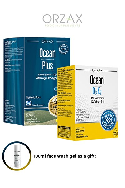 Ocean Omega 3 Plus 50 Softgel 20ml - D3K2 Vitamin Combinations