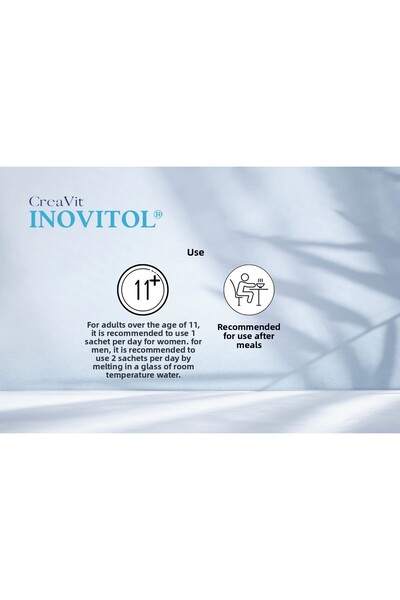 Creavit Inovitol ® - Food Supplement for 30 Sachets Containing Amino Acids, Vitamins, Minerals, Q10,EGCGand Pqq