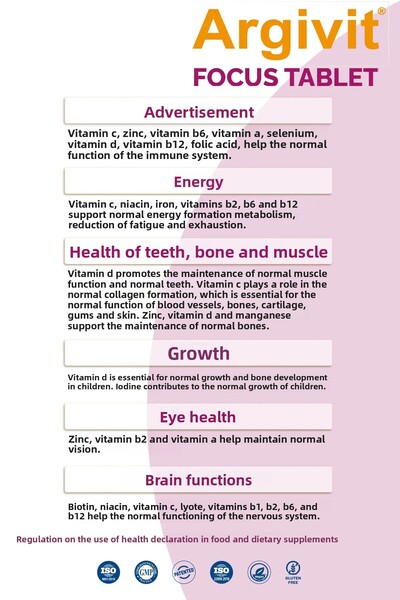Argivit Focus 30 Tablets - (Phosphatidilcerin-Larginine-Multivitamin and Multi-Mineral)