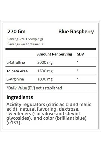 Body Builder Triple Nitro, Blue Raspberry, 270 Gm